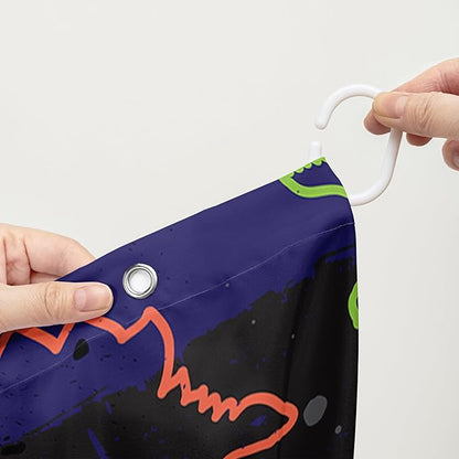 AILONEN Cartoon Dinosaur Shower Curtain 72" W*78" H for Bathroom,Teen Boys Dinosaur Bathroom Shower,Roaring Dinosaur Silhouette Boys Shower Curtain Polyester Waterproof Bath Curtain with 12 Hooks