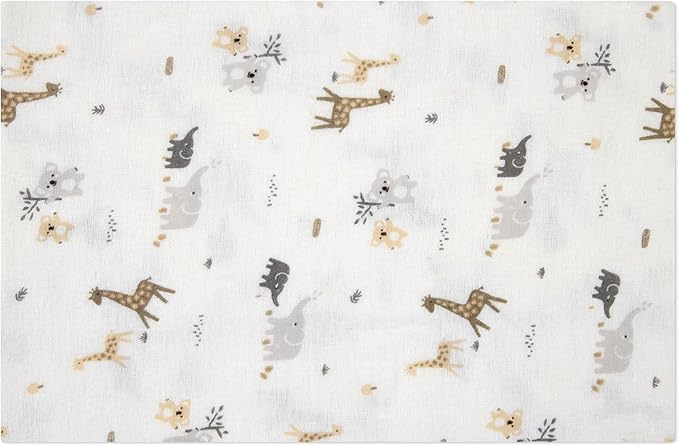 4-Pack Unisex Baby Cotton Flannel Receiving Blankets, One Size Newborn Swaddle Blankets (30 x 30)