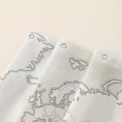 AILONEN Seahorse Shower Curtain for Bathroom,Nautical Coast Retro Map Ocean Bath Curtain 72" W*72" H,Blue Sea Animal Print Decorative Waterproof Curtain with 12 Plastic Hooks