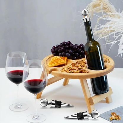 4 Set Wine Stoppers Vacuum Aluminium Silicone Wine Bottle Stopper Reusable, Leak-Proof Wine Corks Caps for Bar, Party, Camping, And Wedding