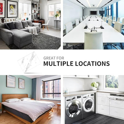 Marble Grey Wall Plate Decorative Light Switch Cover 3-Gang Triple Toggle for Bathroom Farmhouse Kitchen Bedroom White