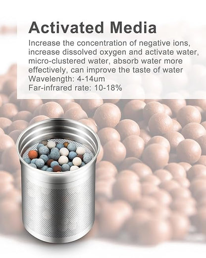 30 Oz Stainless Steel Portable Alkaline Filter Water Bottle Special Replacement Filter Cartridge, Life of Three Months-1 Piece