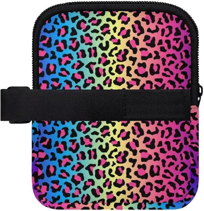 Leopard Colorful Tumbler Pouch Bag for Stanley Cup Storage Holder Bag with Strap Water Bottle Pouch Zipper Brateaya Cup Pouch 20oz 30oz