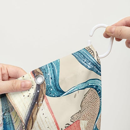 AILONEN Sea Turtle Shower Curtain, Retro World Map Voyage Coast Ocean Bath Curtain,Sea Turtle Bathroom Curtain Decor,Boys Adults Polyester Waterproof 36" W*72" H Shower Curtain, Hooks