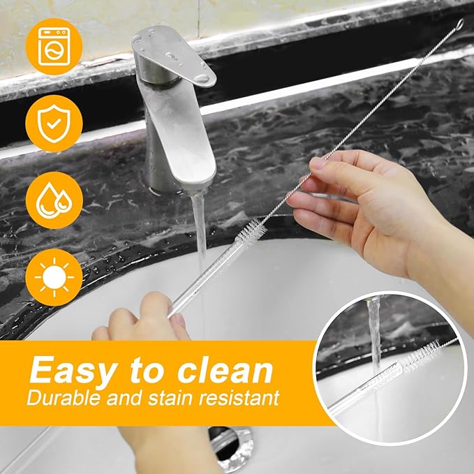 6pcs Replacement Straws & 2pcs Gasket Compatible with Owala FreeSip With Cleaning Brush, Reusable Plastic Straws Lid Sealing Rings Accessories for Owala FreeSip 24/32oz Insulated Water Bottle