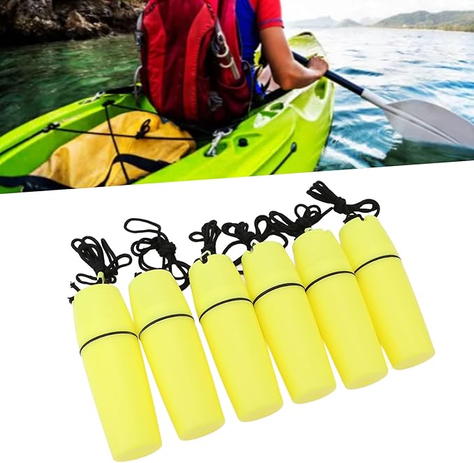 Luqeeg Kayak Container Bottle, Waterproof Container Bottle Dry Canister Container Bottle with Hook Rope Kayak Sealed Bottle for Diving Snorkeling Surfing Kayaking Boating (Yellow)