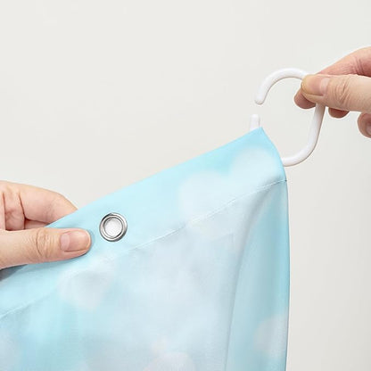 AILONEN Cute Sea Turtle Shower Curtain for Bathroom,Kawaii Turtle Pink Flower Print Bath Curtain 72" W*78" H,Girls Women Modern Decorative Waterproof Curtain with 12 Plastic Hooks