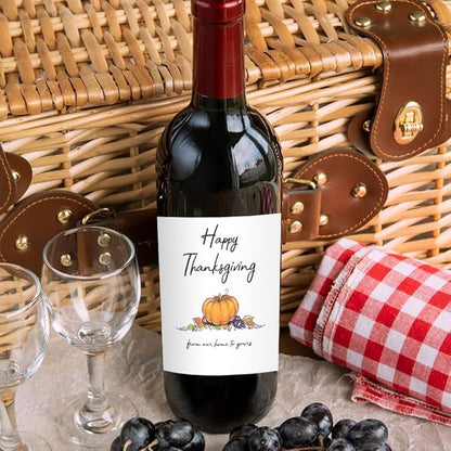 24Pcs Thanksgiving Wine Label Cheers Thanksgiving Wine Label Holiday Gift Champagne Label Wine bottle label Thanksgiving Gift Funny Gift.