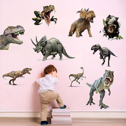 Large Dinosaur Wall Decals Tyrannosaurus Rex Wall Stickers for Boy's Room Kids Baby Nursery Bedroom Playroom Living Room Wall Decor