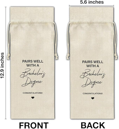 Graduation Wine Bag Bachelor's Degree Wine Gift Bag Bachelor Degree Graduation Gifts for Him Her University Graduates College Grad