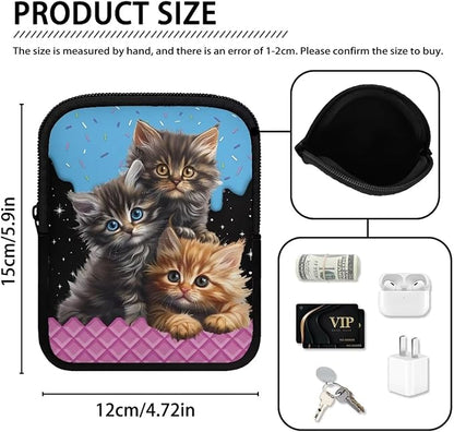 Cat Stanley Cup Pouch with Adjustable Strap Water Bottle Storage Bag 20oz-40oz IceFlow Tumbler Pouch for Stanley Accessories