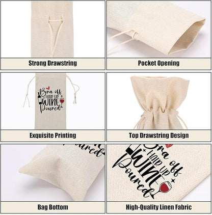 Funny Wine Quotes Wine Bag Wine Tasting Party Supplies for Wine Lovers Women Men Bride Mommy Friend Christmas Birthday Wedding Bachelorrette Party Wine Bags