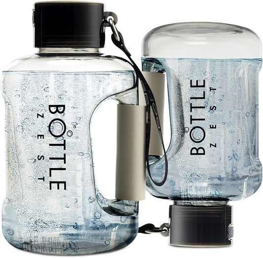 50oz | 1.5L Hydrogen Water Bottle Generator | Latest 2024 SPE PEM Technology | Leakproof | Sports Bottle Jug and Handle | Tritan BPA Free Plastic (Black)