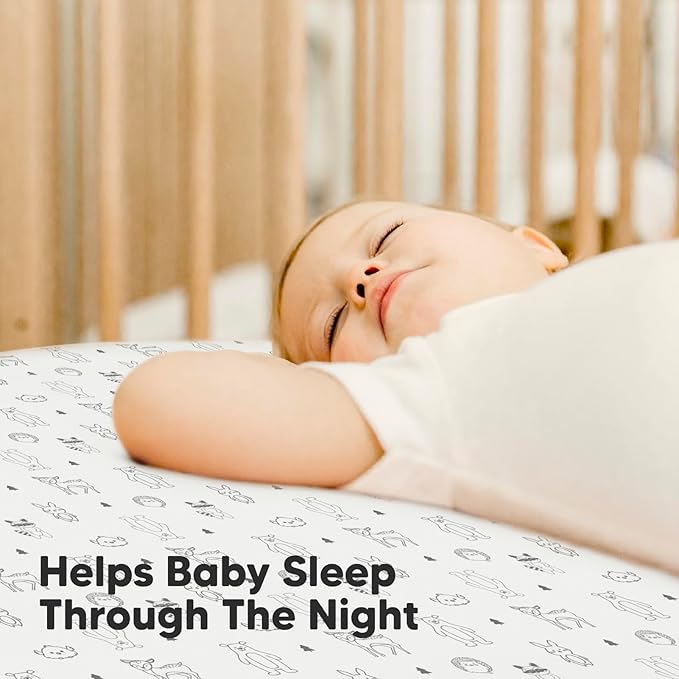 2-Pack Waterproof Crib Sheets for Boys, Girls - Viscose Derived from Bamboo Crib Sheets Neutral, Crib Mattress Protector Sheet, Soft Toddler Bed Sheets, Fitted Baby Crib Sheets Girl, Boy (Woodland)