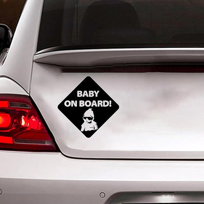Baby On Board Sticker Viynl Decal Sticker for Windows, Car Sticker | Cars Trucks Vans, Bumper Sticker, Size: 5inch (Black)