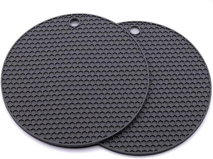 Extra Long Oven Mitts and Pot Holder Set for Ultimate Kitchen Safety- Hot Pads and Oven Mitts- Heavy Duty- Silicone Heat Resistant Oven Mitts and Pot Holder Set(Light Gray)