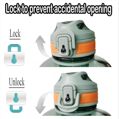 Sports Water Bottle, 50 Oz/1500mL, Leak Proof BPA Free Travel Outdoor For Men Women (Green)