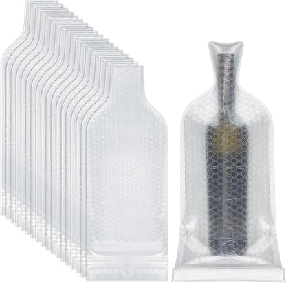 20 Pcs Reusable Wine Bag for Travel Wine Bottle Protector Sleeve for Airplane Car Cruise Protection Luggage Leak Proof