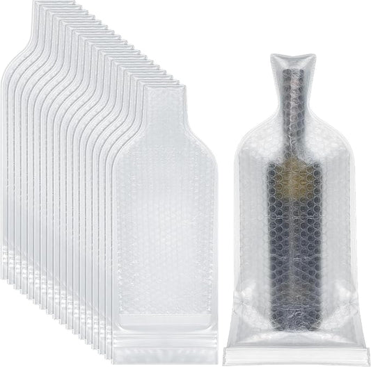 20 Pcs Reusable Wine Bag for Travel Wine Bottle Protector Sleeve for Airplane Car Cruise Protection Luggage Leak Proof
