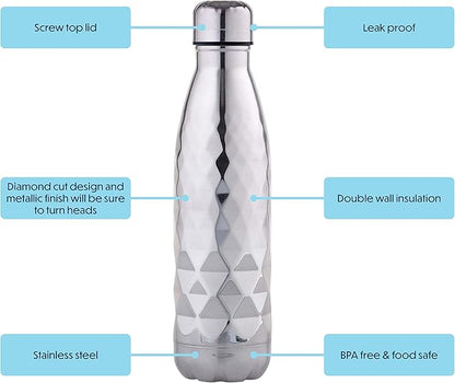 Smash Stainless Steel Dual Wall Water Bottle 16.9 fl.oz - Diamond