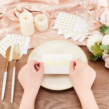 OLYCRAFT 2400pcs Beef Meal Stickers 0.4 inch Gold Cow Wedding Meal Stickers Food Choice Sticker Kitchen Stickers Wedding Meal Indicator Stickers Meal Choice Stickers for Place Card Wedding Supplies