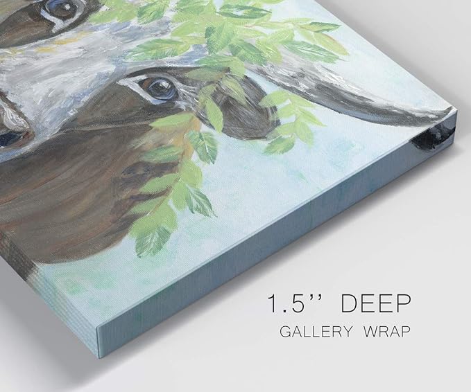 Renditions Gallery Canvas Animal Wall Art Modern Decorations Paintings Olive Crown Steer Abstract Glam Wild Longhorn Canvas Artwork Prints for Bedroom Office Kitchen - 24"x36" LT33