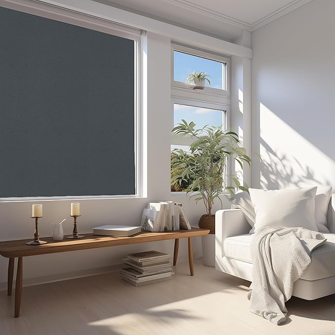 Portable Blackout Shades 100% Blackout Curtains for Bedroom Small Window Curtains No Light Kitchen Windows Insulated for Nursery for Baby Travel Curtain,Gray,56" W x 120" L,1 Panel