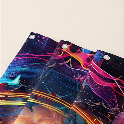 AILONEN Gothic Skull Shower Curtains for Bathroom,Red and Black Skeleton Sugar Skull Bath Curtain,Romantic Rose Flower Goth Skull Decor,Boys Men Curtain 12 Plastic Hooks Waterproof, 72" W x 96" H