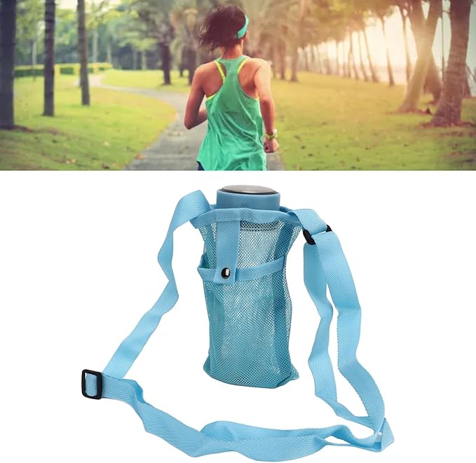 Alomejor Water Bottle Holder, 3Pcs Water Bottle Sling Portable Nylon Protective with Adjustable Shoulder Strap for Hiking Camping
