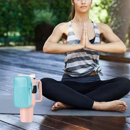 Water Bottle Pouch for Stanley Quencher Adventure 40oz,Gym Tumbler Stanley Cup Accessories for Women,Tumbler Pouch for Cards, Keys, Earphone,Phones