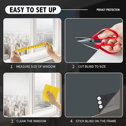 Portable Blackout Shades 100% Blackout Curtains for Bedroom Small Window Curtains No Light Kitchen Windows Insulated for Nursery for Baby Travel Curtain,Gray,56" W x 120" L,1 Panel