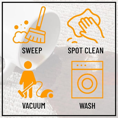 Machine Washable Moroccan Trellis Design Non-Slip Rubberback 3x5 Traditional Indoor Area Rug for Living Room, Bedroom, Kitchen, 3'3" x 5', Yellow