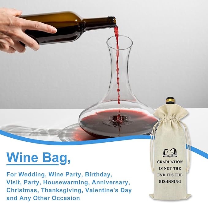 2024 Graduation Gifts for Him Her Wine Bag Class of 2024 Graduation Gifts Inspirational Gifts for Graduate Congratulations Graduate Gift for Women Men Graduation Birthday Gifts for Son Daughter Friend