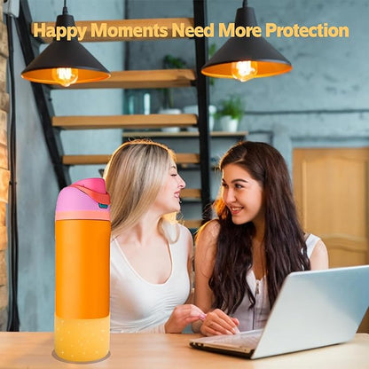 2PCS Silicone Water Bottle Boot for Owala 24oz 32oz 40oz,Anti-Slip Protective Sleeve Bottom Bumper Protector for FreeSip, Twist, and Flip Water Bottles