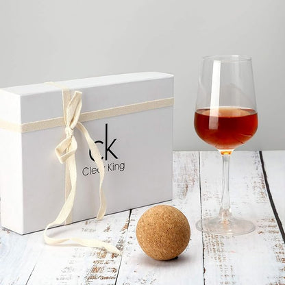 2 Pieces Wine Cork Ball Wooden Cork Ball Stopper for Wine Decanter Carafe Bottle Replacement (2.4 Inch/ 6.1 cm)