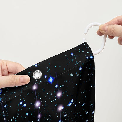 AILONEN Butterfly Dreamcatcher Shower Curtain, Blue Starry Galaxy Butterfly Bath Curtain,Dream Catcher Feather Print Waterproof Bathroom Curtain with 12 Plastic Hooks for Girls Women 72" W*84" H