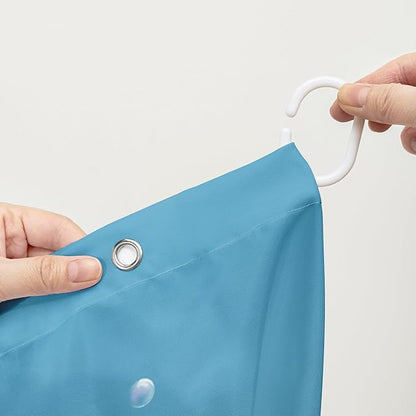 AILONEN Cartoon Bathtub Dog Shower Curtain for Kids 72" W*84" H Kawaii Shower Puppy and Duck Shower Curtain,Polyester Waterproof Fabric Decor for Bathroom Bathtub Panels