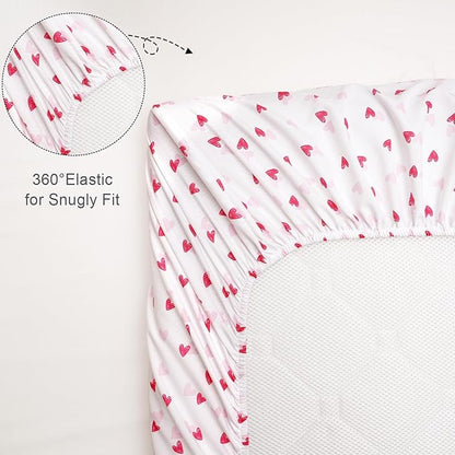 3 Pack Mini Crib Sheets, Premium Pack N Play Sheets for Boys Girls Neutral, Soft Breathable Baby Sheets Fit Pack N Play, Playard and Mini Crib Mattresses, Rainbow