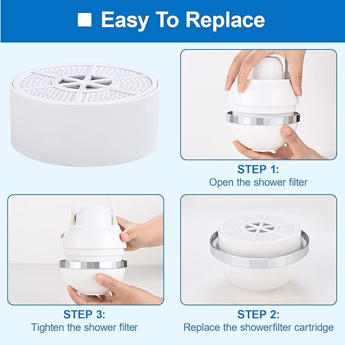 ASPMIZ Shower Filter Replacement Cartridge, Bath Filter for Tub Replacement for Healthier Softer Smoother Skin, Bathtub Water Purifier TubFilter Shower 8 Stages for Tub Faucet Replacement Cartridge