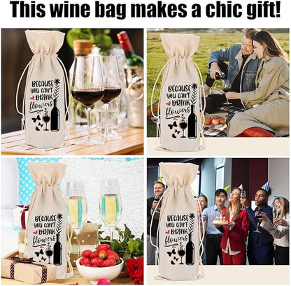 Funny Wine Quotes Wine Bag Wine Tasting Party Supplies for Wine Lovers Women Men Mum Groom Friend Christmas Birthday Wedding Bachelorrette Party Wine Bags