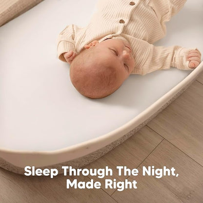 2-Pack Baby Bassinet Sheets Girl, Boy - Viscose Derived from Bamboo Fitted Bassinet Sheets Compatible with Halo Bassinest Swivel Sleeper, Baby Delight,Graco Bedside Bassinet Mattress Sheet(Soft White)