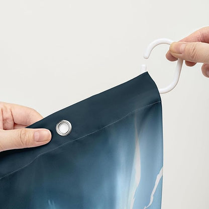 AILONEN Boys Dinosaur Shower Curtain, Monster Truck Bath Curtain,Lightning Roaring Dinosaur Kids Shower Curtain,Waterproof Curtain Bathroom 72" W*96" H Decor with 12 Plastic Hooks