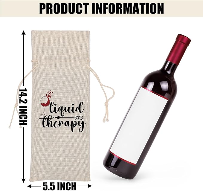 Funny Wine Quotes Wine Bag Wine Tasting Party Supplies for Wine Lovers Women Men Bride Mimi Friend Christmas Birthday Wedding Bachelorrette Party Wine Bags