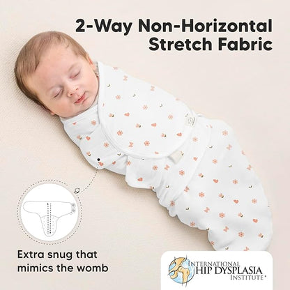 3-Pack Organic Baby Swaddle Sleep Sacks - Newborn Swaddle Sack, Ergonomic Baby Swaddles 0-3 Months, Swaddles for Newborns, Baby Sleep Sack, Baby Swaddle Blanket Wrap,Baby Essentials(Butterflies)
