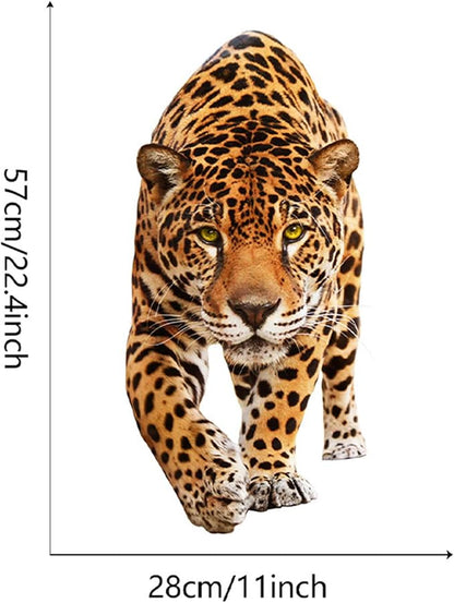 Lifelike Cheetah Wall Decal 3D Animals Wall Sticker Safari Wall Decor for Nursery Kid'sroom School Classroom Livingroom Bedroom Bathroom Decoration (Lifelike Cheetah 3)