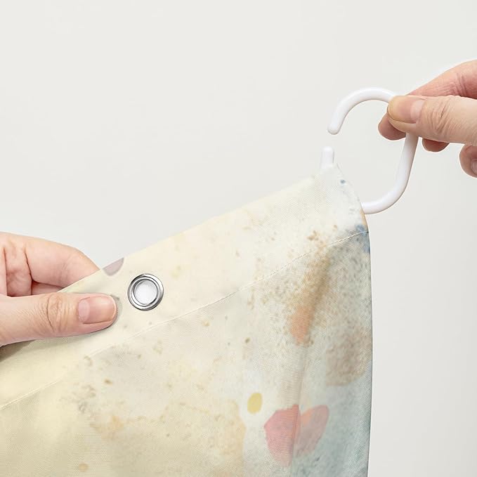 AILONEN Cartoon Frog Shower Curtain,Blue Frog with Sunflowers Polyester Cloth Bath Curtain Set for Kids Boys Girls,Amphibious Animals Shower Curtains for Bathroom,72" W*84" H