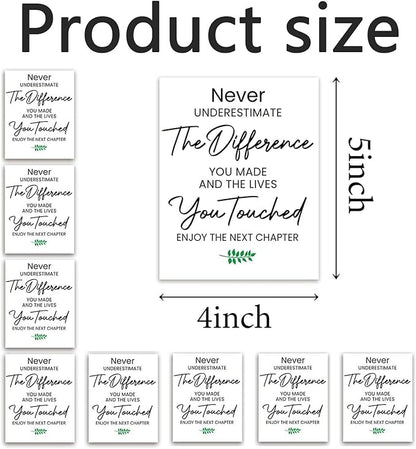 24 Pcs Retirement Wine Labels, Retirement Gifts for Women Men, Happy Retirement Wine Bottle Stickers Labels Gifts for Coworker, Never Underestimate The Difference You Made Wine Labels