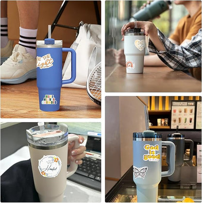 50Pcs Flower Stickers, Inspirational Retro Stickers for Tumbler Cup Water Bottle Laptop Phone Case Scrapbooking Skateboard Teens Aldult Kids