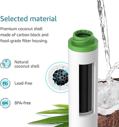 AQUA CREST FQK1K Under Sink Water Filter, 1350 Gallons, Replacement for GE FQK1K, FQK2J, GXK185K and GX1S50R (Pack of 1)