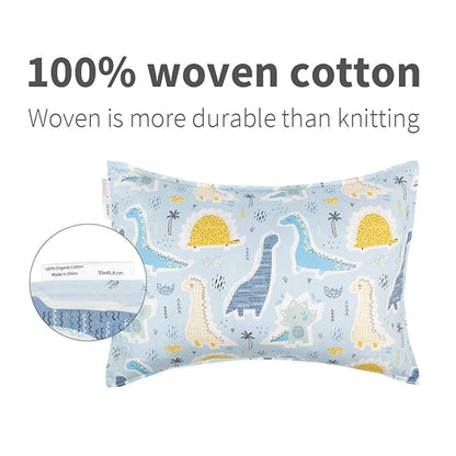 ALVABABY Toddler Pillow Cover Fits 13 x 18,12x 16 Kids Pillow 2 Pack Cotton Sleep Travel Pillowcases with Envelope Baby Children Pillowcase for Boys Girls Sleep and Dream